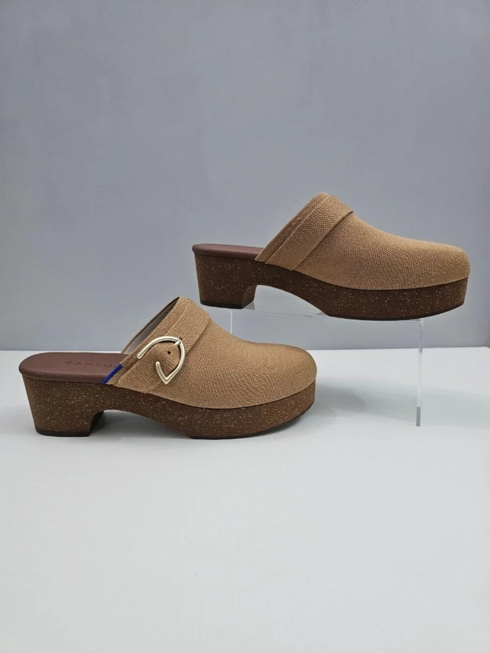 Rothy's The Classic Clog Platform Mule Womens 10 Butternut Knit Slip On Comfort - Picture 3 of 14
